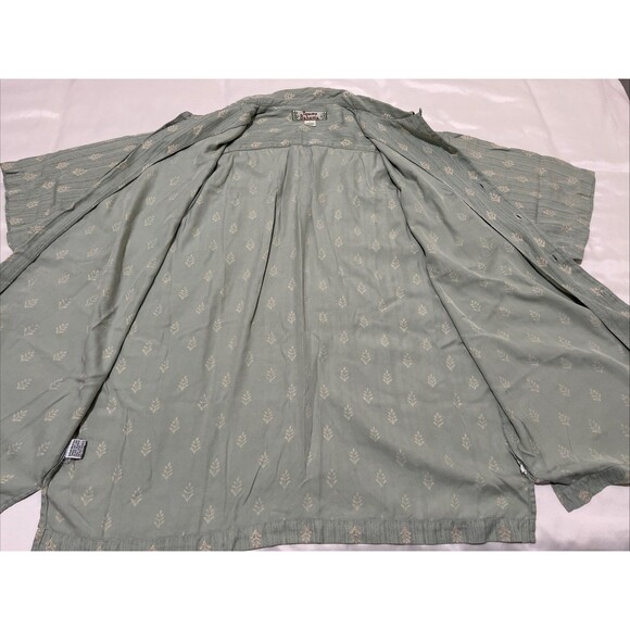 Tommy Bahama Silk Hawaiian Camp Shirt L Mint Green Floral Short Sleeve Button Up - Picture 7 of 16